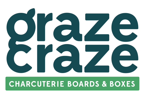 Graze Craze logo with the slogan "Charcuterie Boards & Boxes" beneath it.